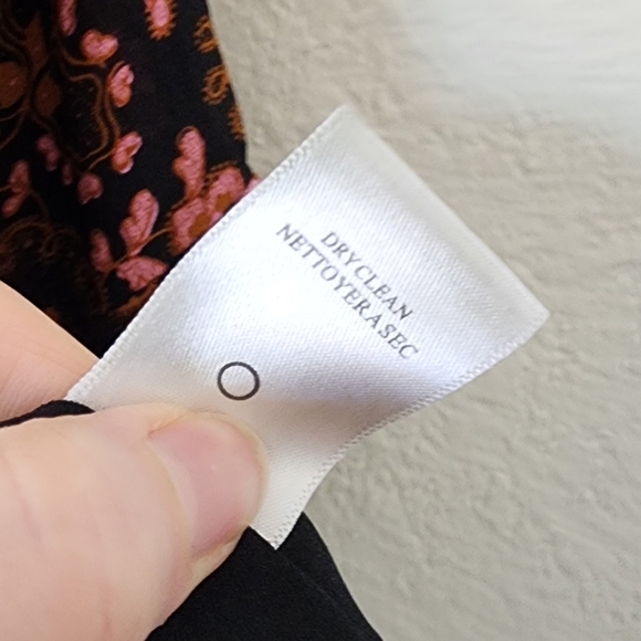 A.L.C. Sacha Long Sleeve Floral Silk Mini Dress 4 - Picture 6 of 6